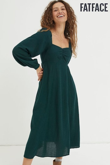 FatFace Green Tessa Midi Dress (Q82098) | £69