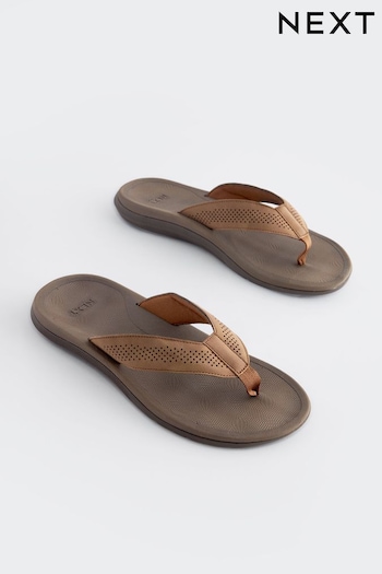 Brown Comfort Toe Post Sandals Crater (Q82210) | £26