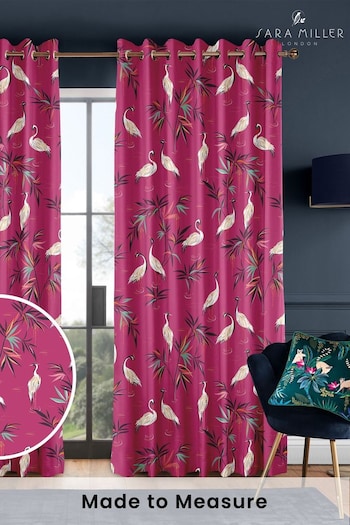 Sara Miller Fuchsia Pink Heron Made to Measure Curtains (Q82218) | £91
