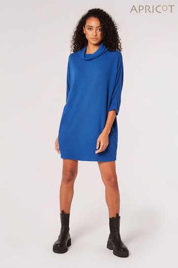 Apricot Blue Cocoon Soft Touch Rib Dress (Q82304) | £35