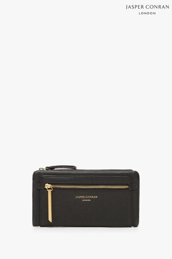 Jasper Conran London Large Darcey Leather Black Purse (Q82405) | £79