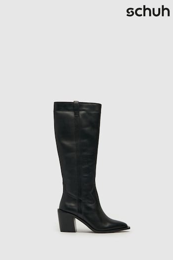 Schuh Dorothy Western Knee Black Boots (Q82459) | £90