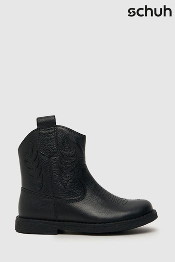 Schuh Cowgirl Western Black Boots (Q82502) | £36