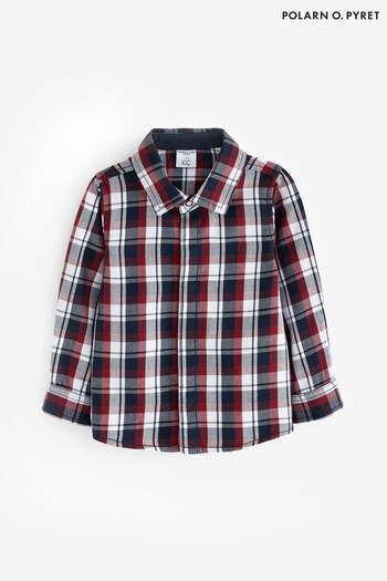 Polarn O Pyret Red Organic Checked Shirt (Q82520) | £24