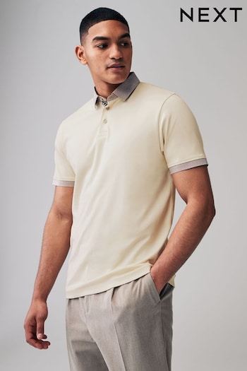 Ecru Smart Collar Polo Shirt (Q82555) | £28