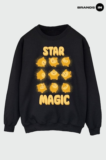 Brands In Black Wish Star Magic Tile Adult Unisex Black Sweatshirt (Q82648) | £36