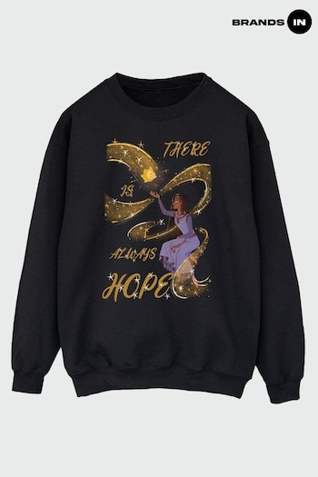 Brands In Black Womens Wish There Is Always Hope Sweatshirt (Q82653) | £36