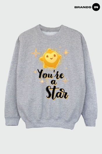 Brands In Grey Girls Wish You're A Star Heather Sweatshirt (Q82688) | £24