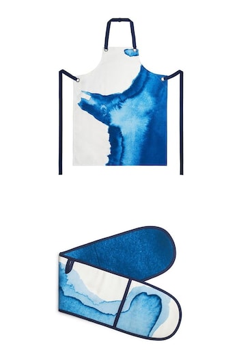 Rick Stein Blue Coves Of Cornwall Apron & Double Oven Glove (Q82693) | £48.50