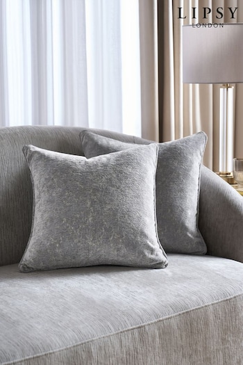 Lipsy Grey Abstract Velvet Cushion (Q82711) | £30