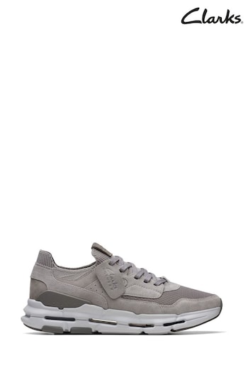 Clarks Grey Suede Nxe Lo SPIbelt Shoes (Q82747) | £100