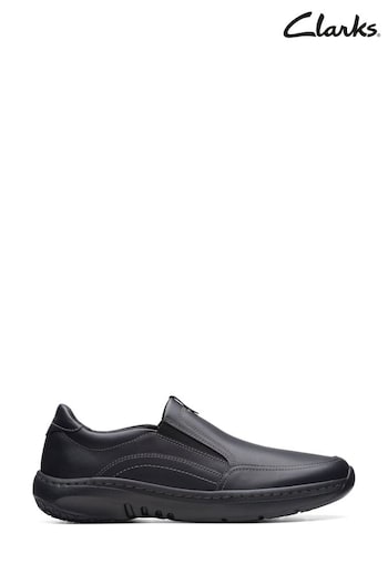Clarks Black Leather ClarksPro Step Shoes (Q82753) | £100