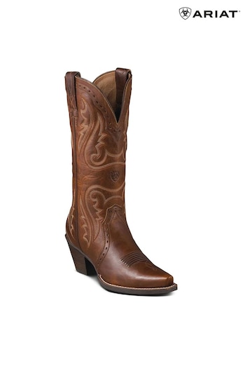 Ariat Wms Heritage Western X-Toe Vntg Caramel Brown Boots (Q82788) | £160