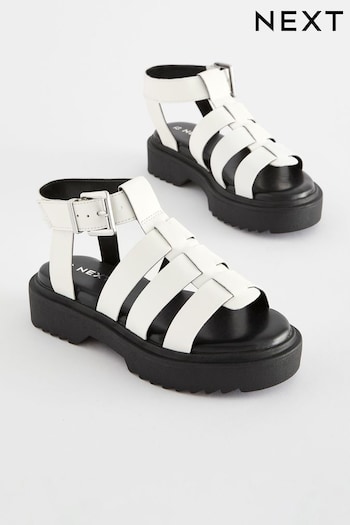 White Chunky Gladiator Sandals (Q82798) | £24 - £31