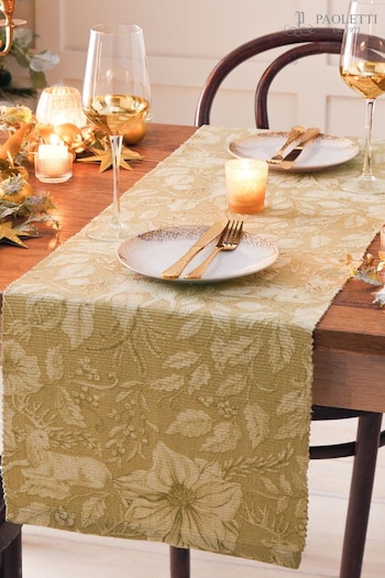 Paoletti Gold Stag Large Christmas Table Runner (Q82847) | £18