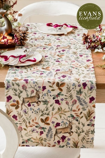 Evans Lichfield Purple Reindeer Table Runner (Q82902) | £15