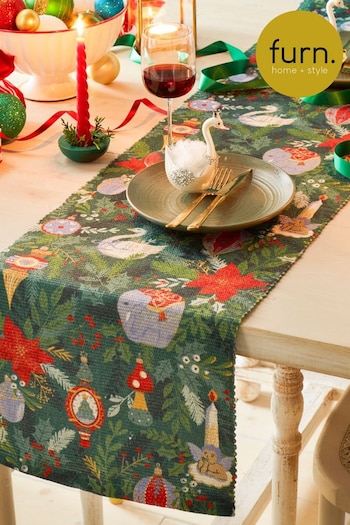 furn. Deck The Halls Christmas Table Runner (Q82908) | £15