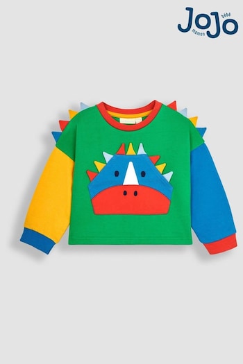 JoJo Maman Bébé Green Dino Applique Novelty Sweatshirt (Q82935) | £25