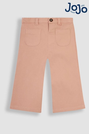 JoJo Maman Bébé Pink Twill shoulder Trousers (Q82947) | £18