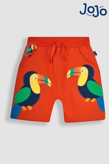 JoJo Maman Bébé Orange Toucan Appliqué Pet in Pocket Shorts (Q82971) | £17