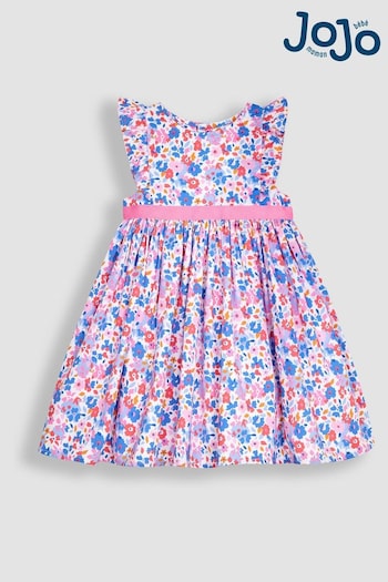 JoJo Maman Bébé Pink Pretty Floral Party Dress (Q83003) | £36