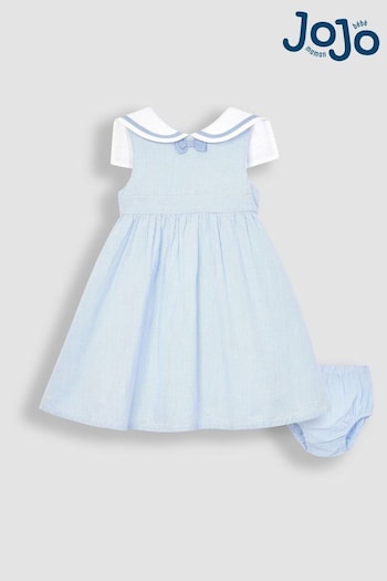 JoJo Maman Bébé Blue Sailor Party Dress (Q83033) | £38