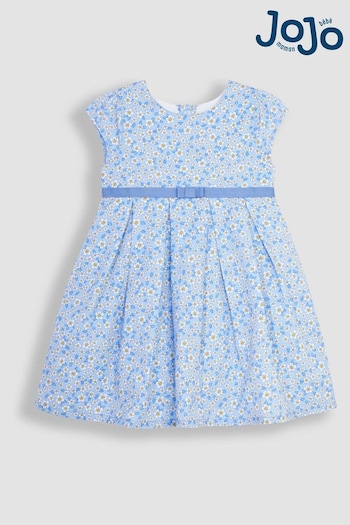 JoJo Maman Bébé Blue Daisy Party Dress (Q83065) | £36