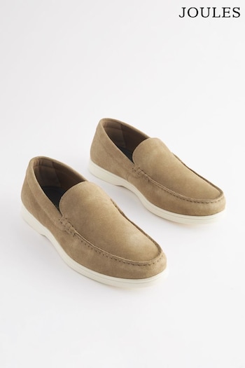 Joules Tan Suede Apron Loafers (Q83078) | £69