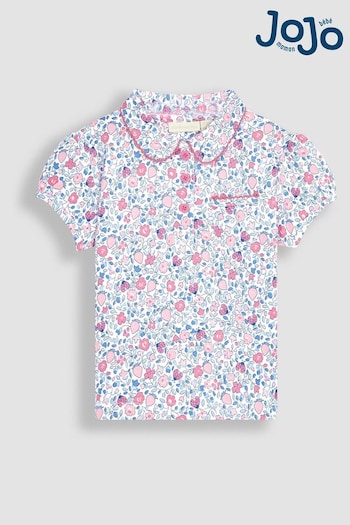 JoJo Maman Bébé Pink Ladybird Ditsy Floral Pretty Polo Shirt (Q83185) | £15