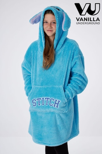 Vanilla Underground Blue Lilo & Stitch Girls Blanket Hoodie (Q83258) | £36