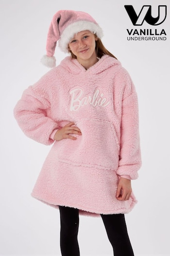 Vanilla Underground Pink Barbie Girls Blanket Hoodie (Q83259) | £36