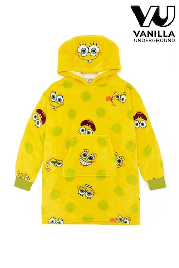 Vanilla Underground Yellow SpongeBob Kids Blanket Hoodie (Q83262) | £36