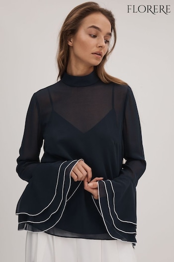 Florere Fluted Cuff Blouse (Q83388) | £128