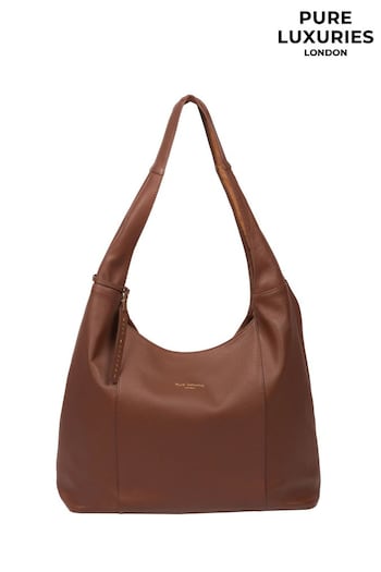 Pure Luxuries London Nina Leather Brown Handbag (Q83513) | £40