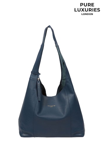 Pure Luxuries London Blue Nina Leather Handbag (Q83528) | £40