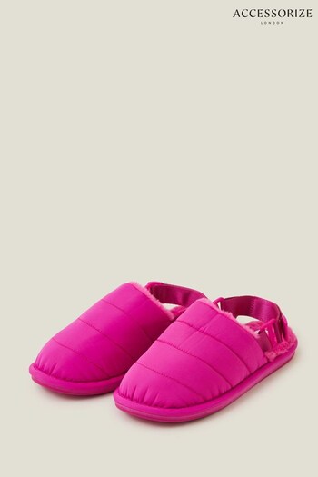Accessorize Pink Quilted Slingback Slippers (Q83553) | £25