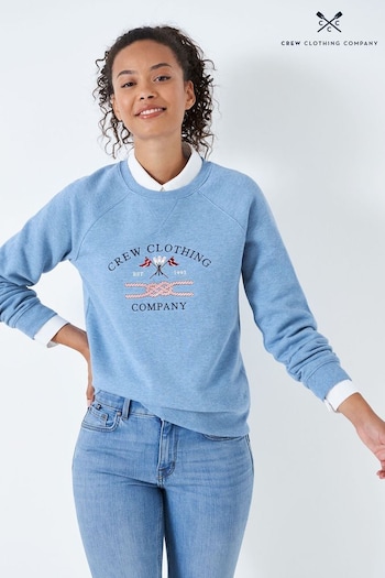 Crew Clothing Company Sky Blue  Cotton Casual Sweatshirt (Q83603) | £49