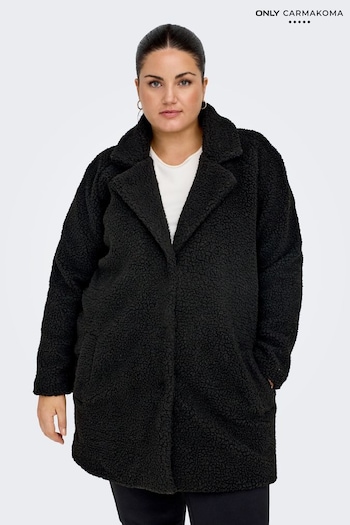 ONLY Curve Black Teddy Tailored Coat (Q83655) | £60