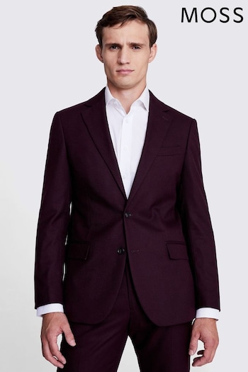 Tailored Fit Claret Flannel Jacket (Q83756) | £149