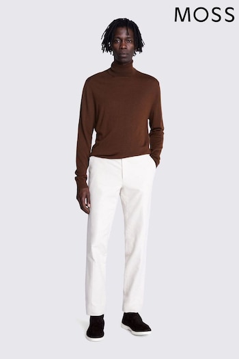 Tailored Fit Brown Moleskin Neck Trousers (Q83776) | £70