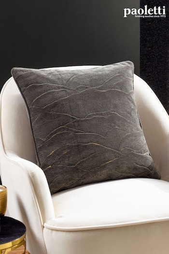 Paoletti Grey Stratus Jacquard Polyester Filled Cushion (Q83805) | £22