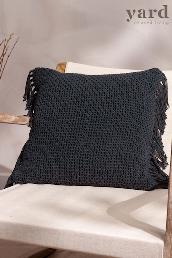 Yard Blue Nimble Knitted Feather Filled Cushion (Q83880) | £20
