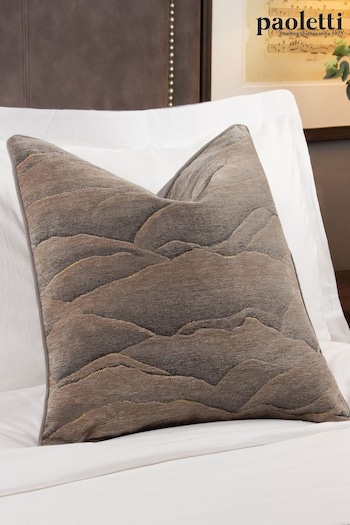 Paoletti Natural Stratus Jacquard Polyester Filled Cushion (Q83897) | £22