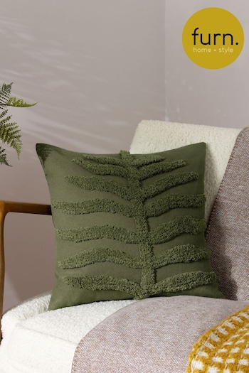 Furn Green Dakota Tufted Polyester Filled Cushion (Q83914) | £17