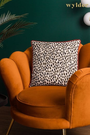 Wylder Tropics Red Nympha Abstract Spot Feather Filled Cushion (Q83929) | £26
