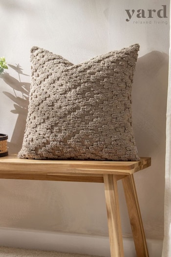 Yard Natural Calvay Chunky Textured Feather Filled Cushion (Q83978) | £30