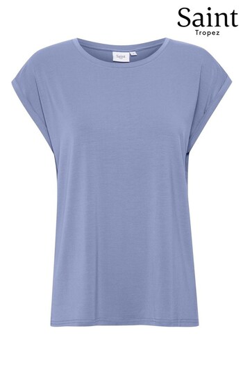 Saint Tropez Blue Adelia Short Batwing Sleeve T-Shirt (Q84168) | £30