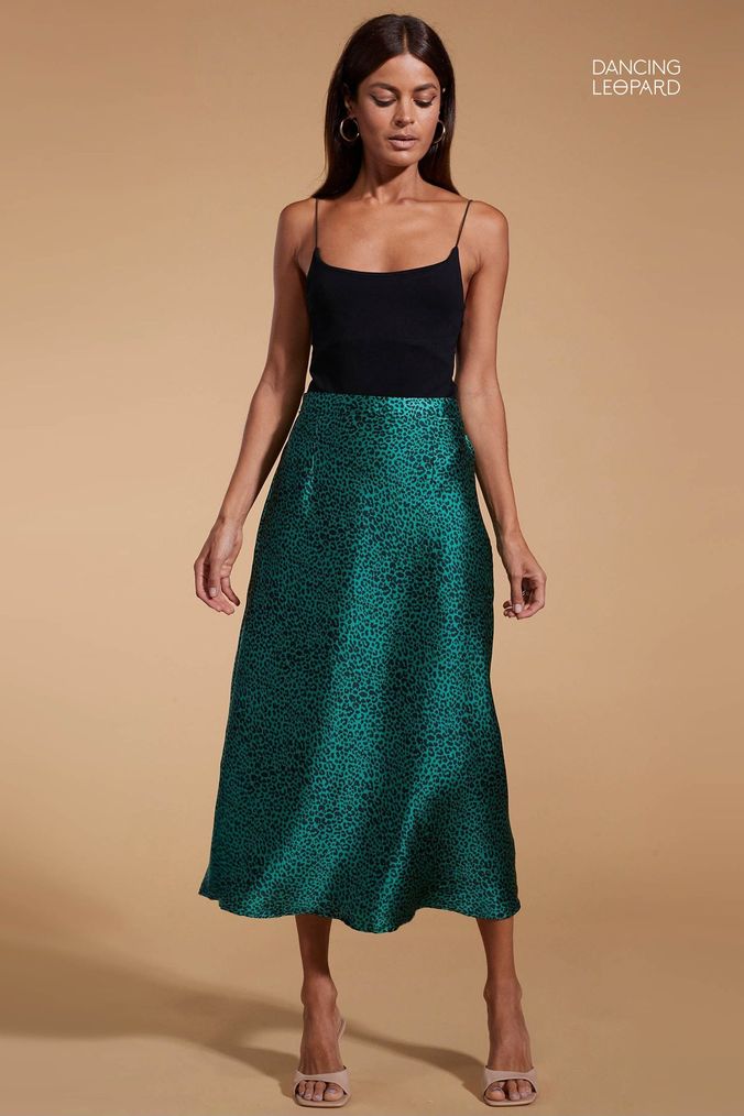 Leopard print midi skirt cheap 40