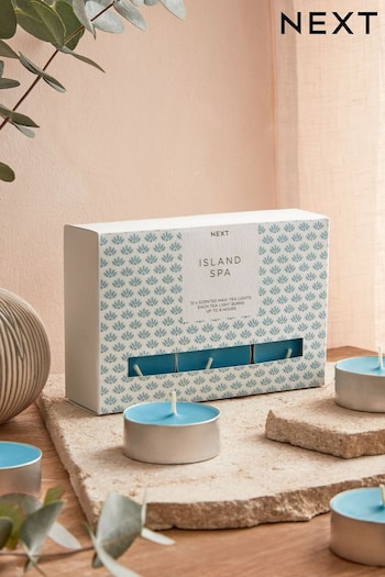 Teal Blue Island Spa XL Tealights Scented Candle (Q84284) | £8