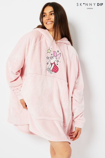 Skinny Dip Pink Disney Piglet Blanket Hoodie (Q84488) | £36